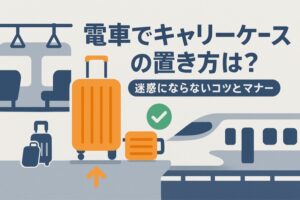 電車でキャリーケースの置き方