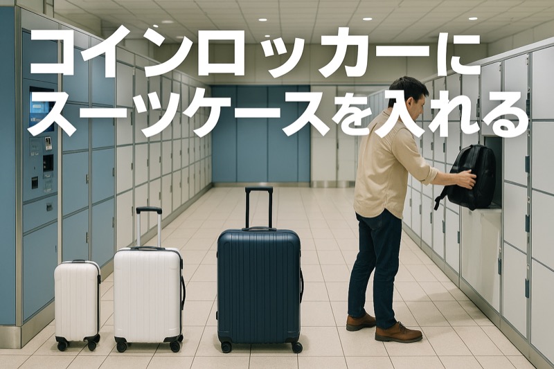 コインロッカーにスーツケースを入れるやり方