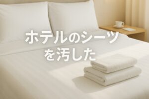 ホテルのシーツを汚した時の対処法