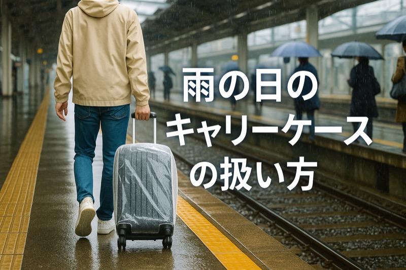 雨の日のキャリーケースの扱い方