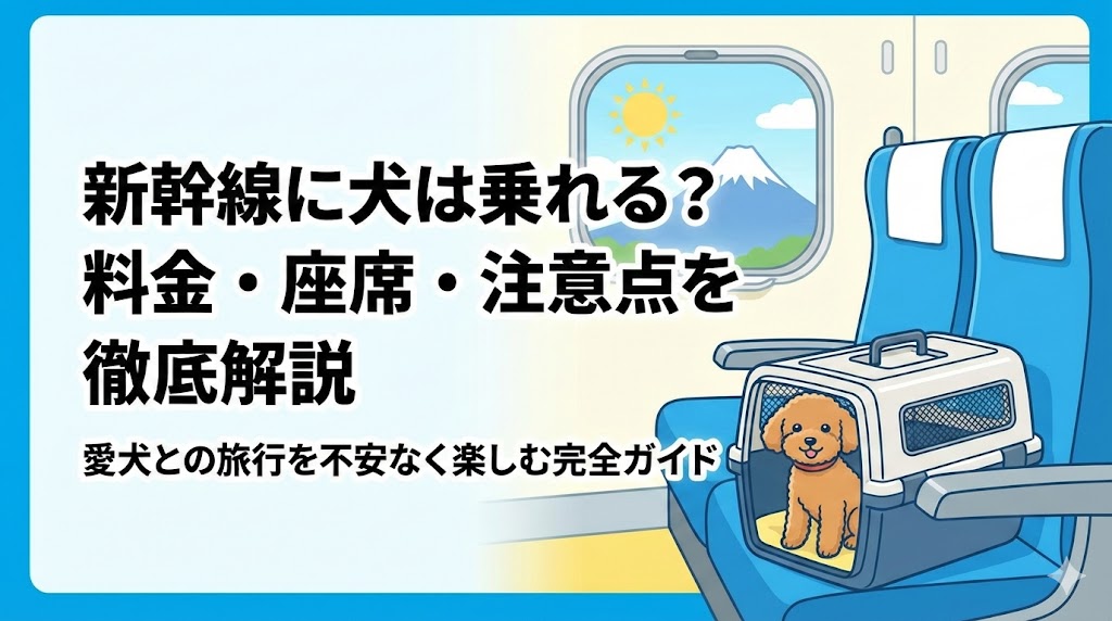 新幹線に犬