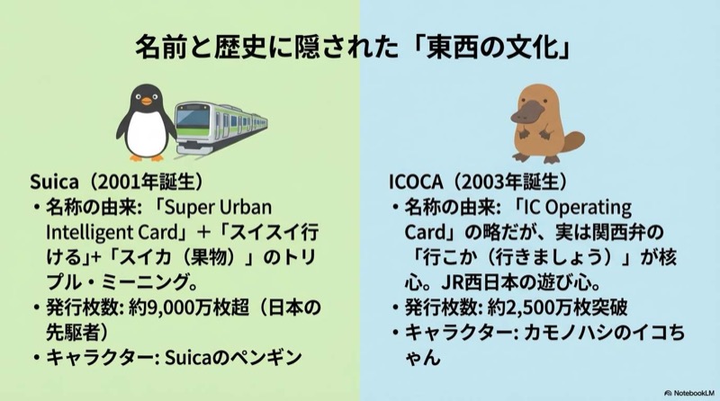 ICOCAとSuicaの違い