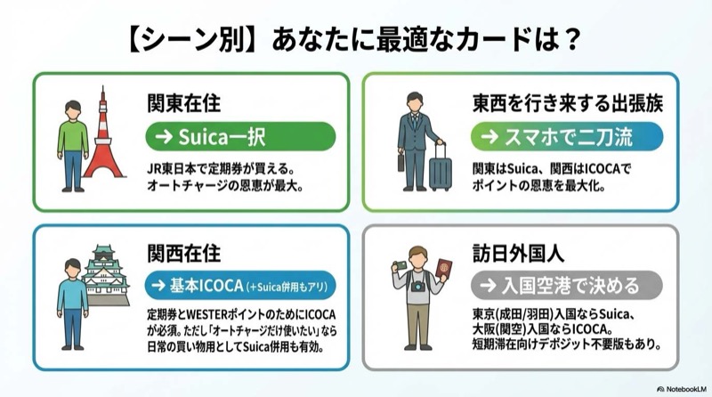 ICOCAとSuicaの違い