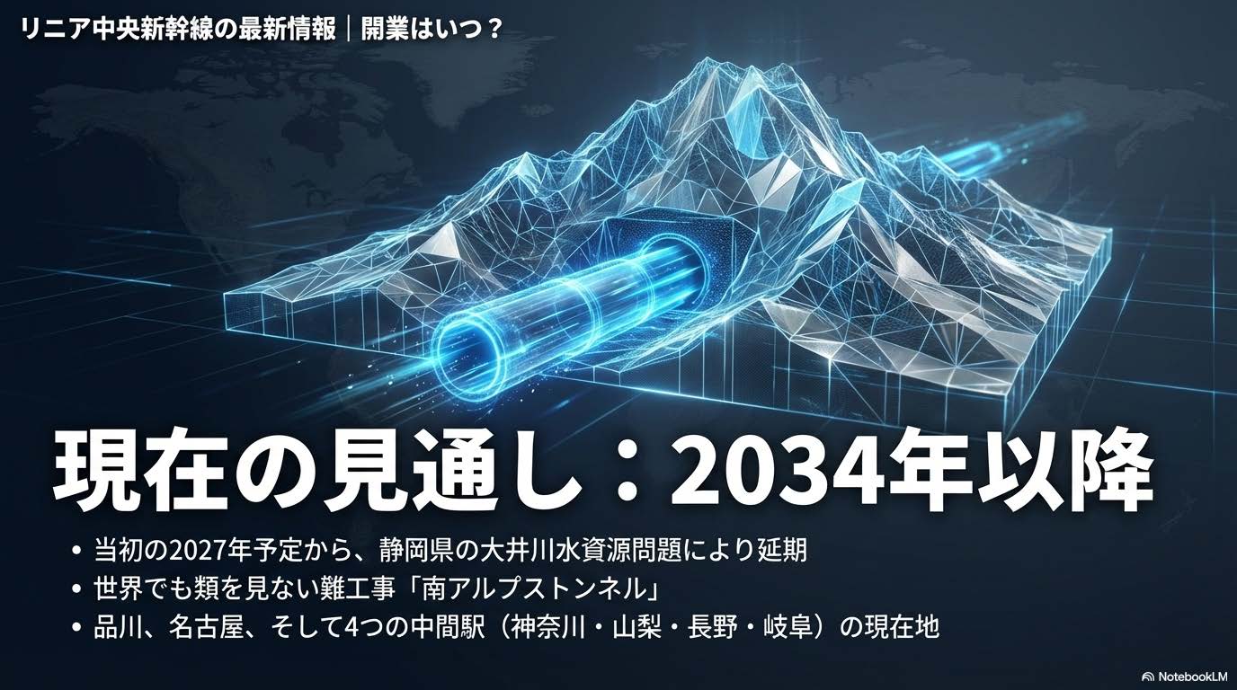 リニアモーターカー2034年に開通