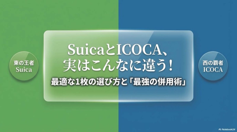 ICOCAとSuicaの違い