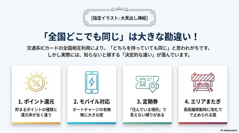 ICOCAとSuicaの違い