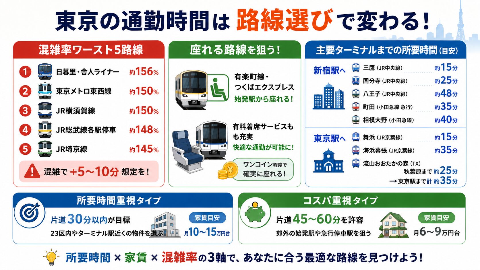 東京の路線選び
