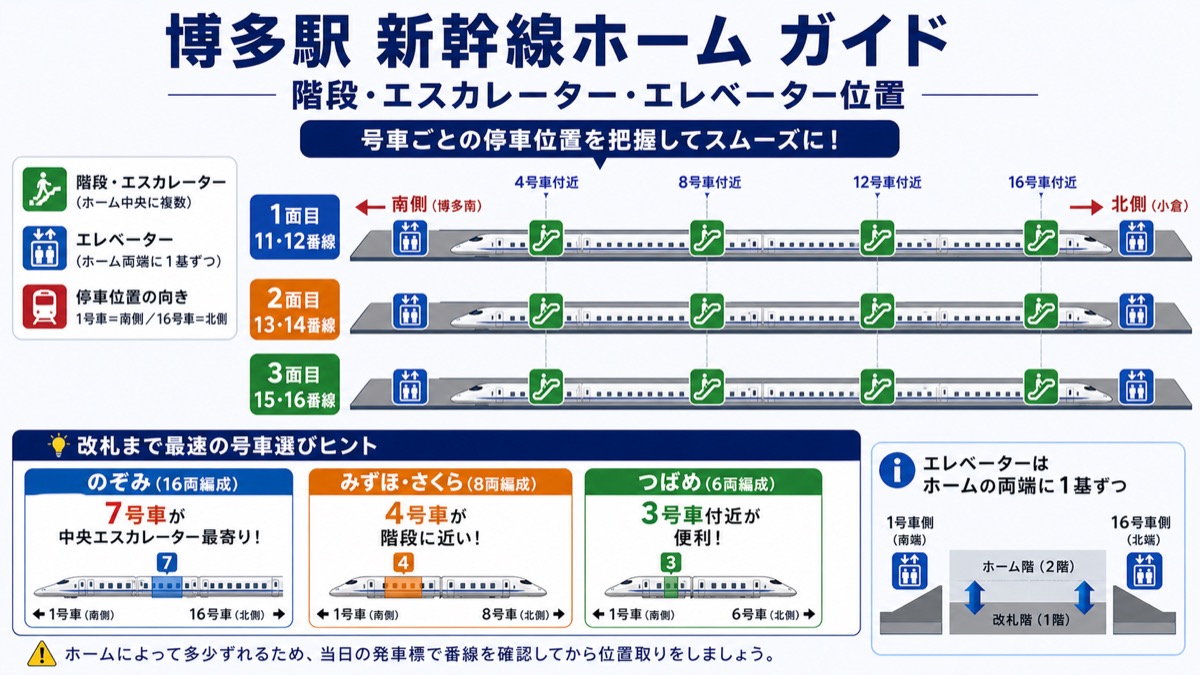 博多駅ホームガイド