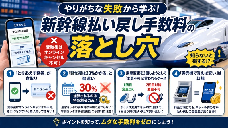 新幹線払い戻し