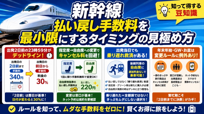新幹線払い戻し